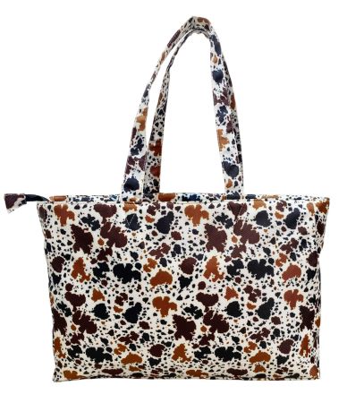 Showman Cow Print Nylon Travel Tote #2